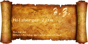 Holzberger Zita névjegykártya